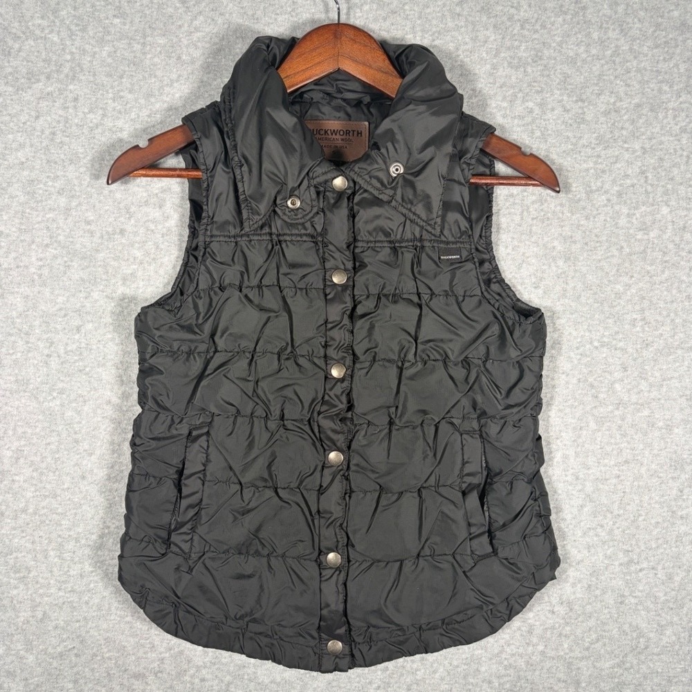 Duckworth Women's Quilted Puffer Vest Black Size Small American Wool Made in USA